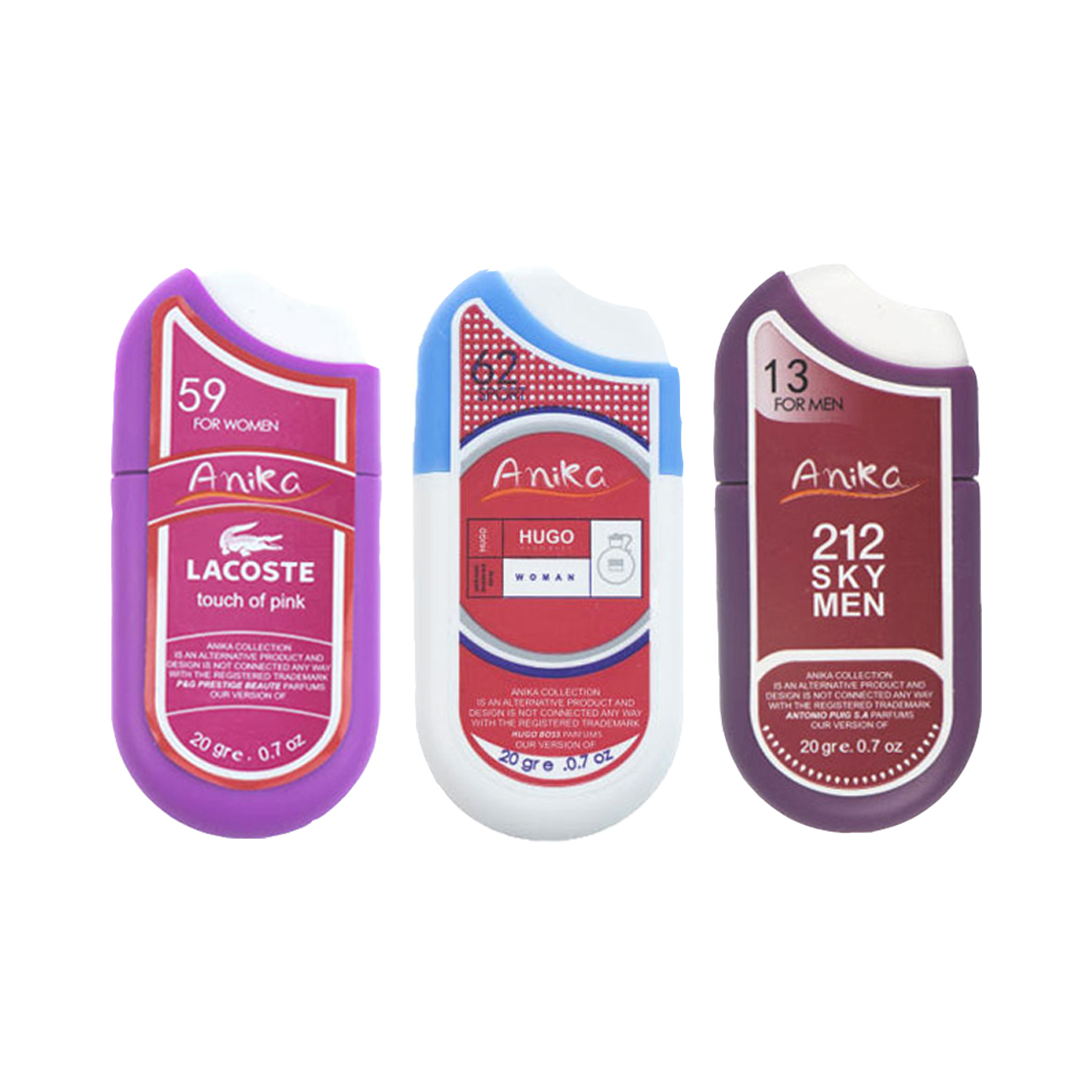 عطر جیبی آنیکا مدل R7 وزن 20 گرم مجموعه 3 عددی