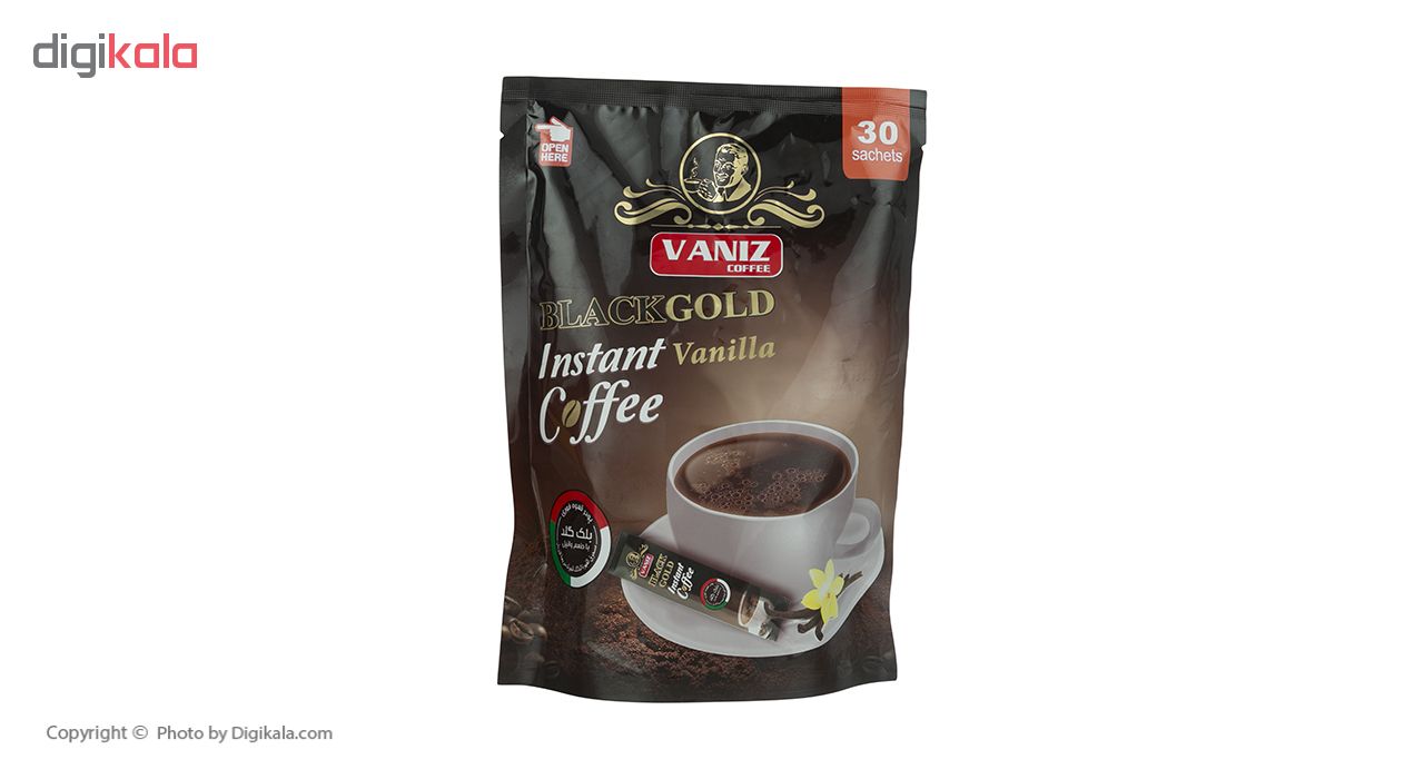 قهوه فوری ونیز مدل بلک گلد وانیلی VIZ006  بسته 30 عددی