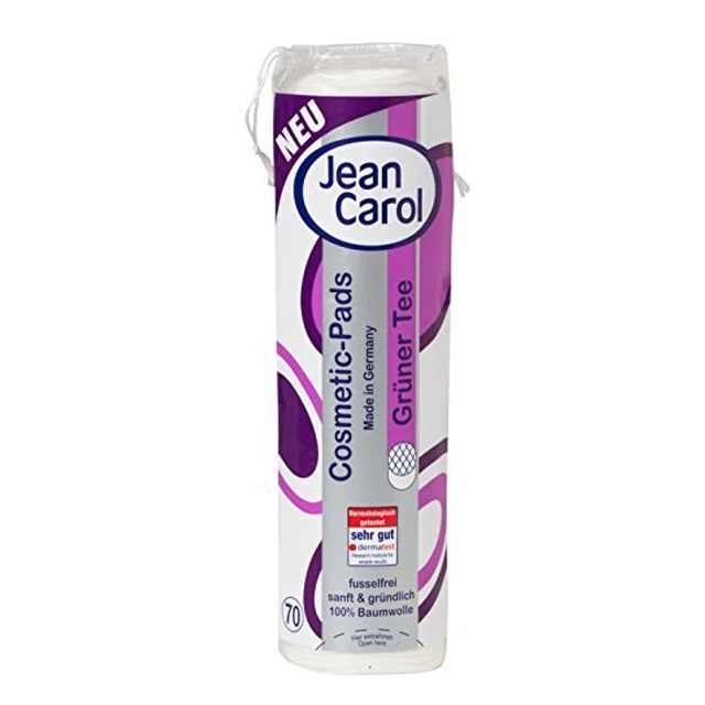 پد پاک کننده آرایش صورت جین کارول مدل چای سبز بسته 70 عددی