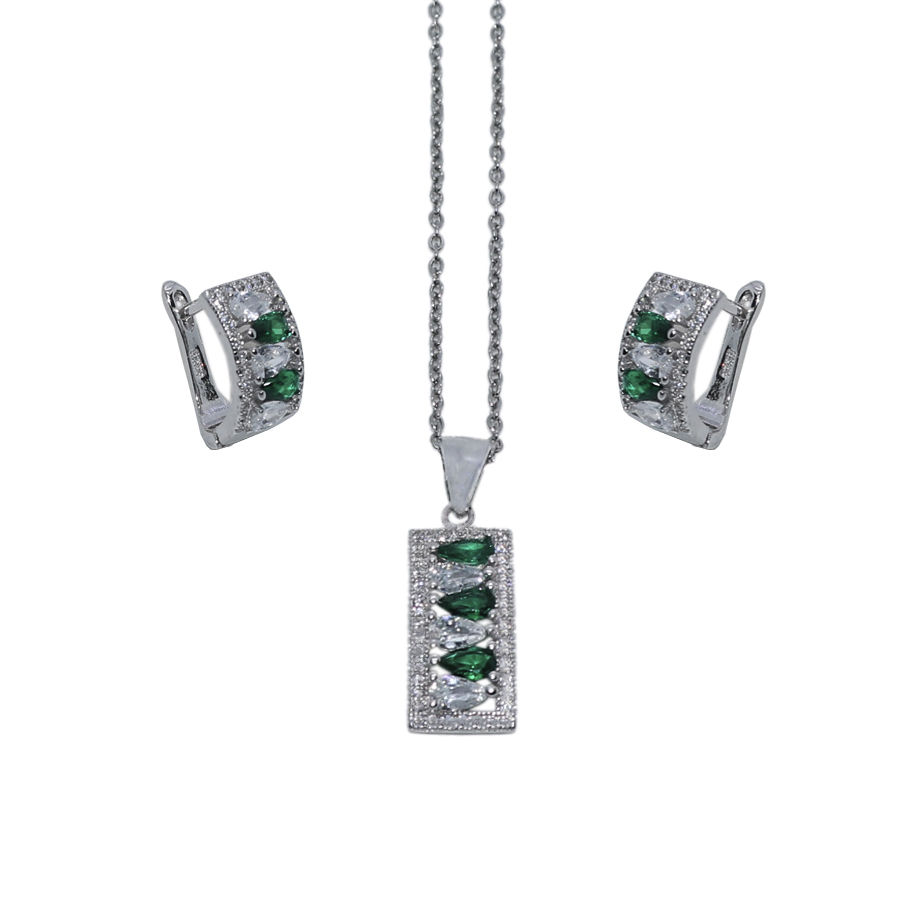 نیم ست نقره زنانه مدل یاس کد 524