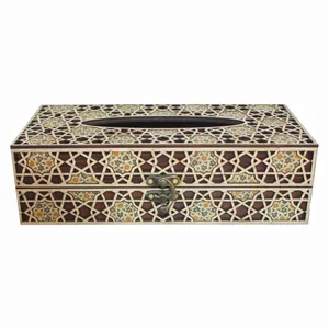 جعبه دستمال کاغذی طرح خاتم کد dkh1