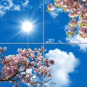 تایل سقفی آسمان مجازی مدل AZ22041 سایز 60*60 سانتی متر مجموعه 4 عددی