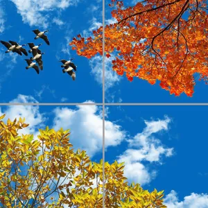 تایل سقفی آسمان مجازی مدل AZ22042 سایز 60*60 سانتی متر مجموعه 4 عددی