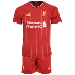 ست تی شرت و شلوارک ورزشی مردانه طرح محمد صلاح و لیورپول مدل 20-2019 Home رنگ قرمز