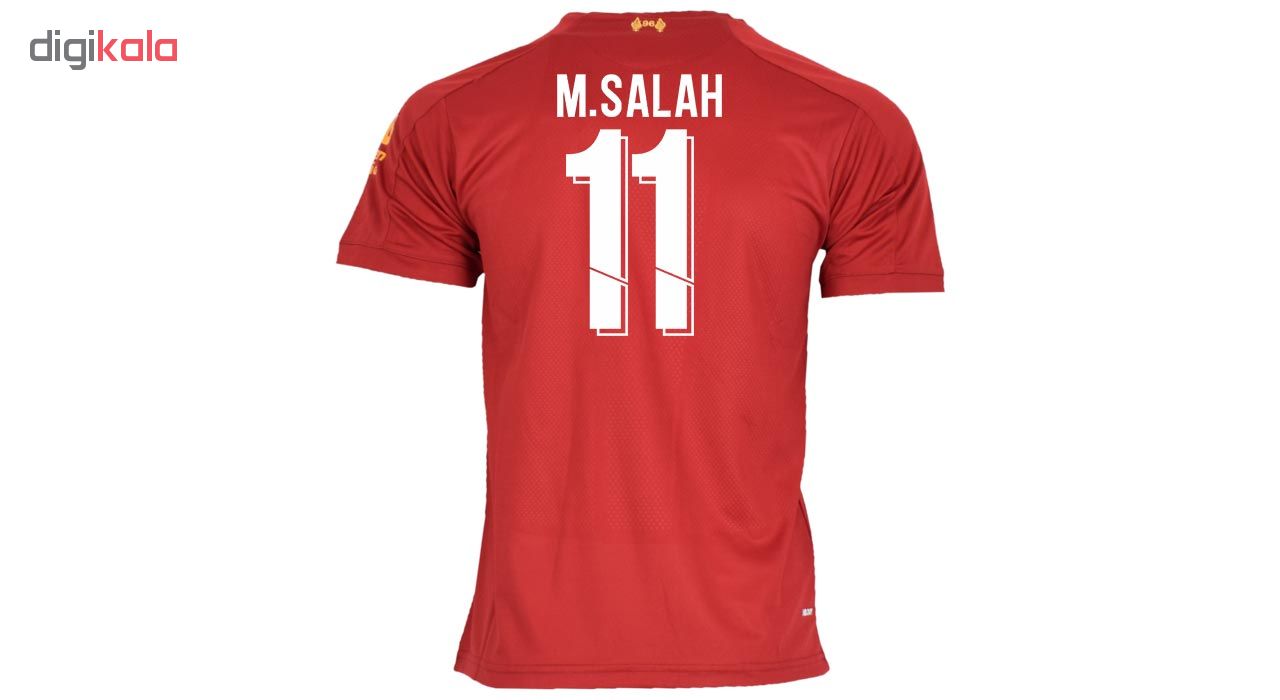 ست تی شرت و شلوارک ورزشی مردانه طرح محمد صلاح و لیورپول مدل 20-2019 Home رنگ قرمز