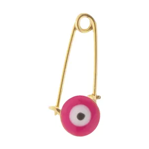 سنجاق سینه طلا 18 عیار طرح چشم نظر کد SP-004