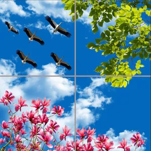 تایل سقفی آسمان مجازی مدل AZ22049 سایز 60*60 سانتی متر مجموعه 4 عددی