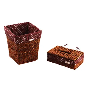 ست سطل و جا دستمال کاغذی وودمن مدل WDMN کد B208-DLT1074