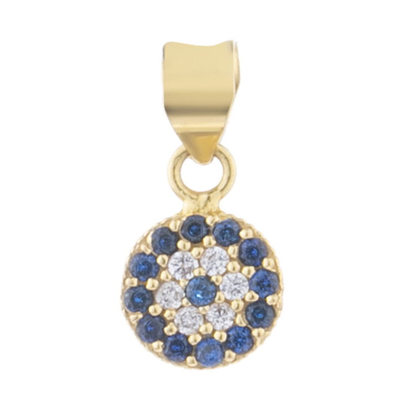 آویز گردنبند طلا 18 عیار دخترانه طرح چشم نظر کد MD-010