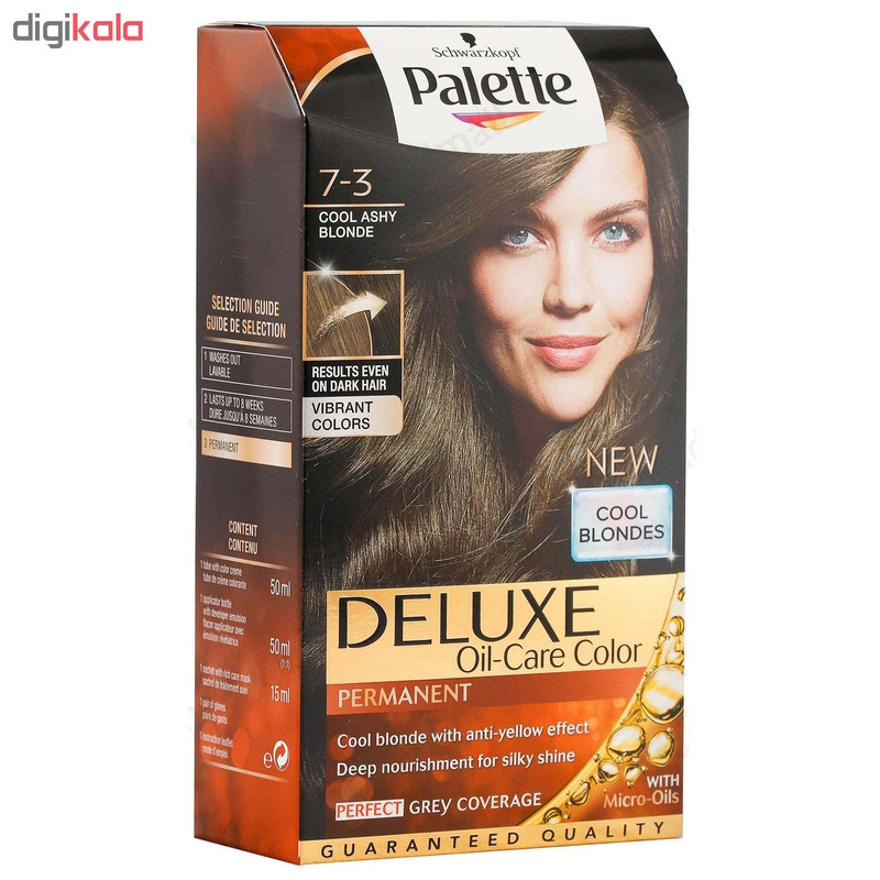 کیت رنگ مو پلت سری DELUXE شماره 3-7 حجم 50 میلی لیتر رنگ بلوند دودی