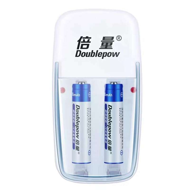 شارژر باتری دابل پاو مدل DP-B01 به همراه دو باتری نیم قلمی شارژر باتری دابل پاو مدل DP-B01 به همراه دو باتری نیم قلمی