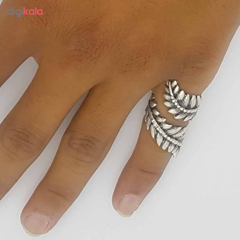 انگشتر مردانه طرح برگ کد ES304