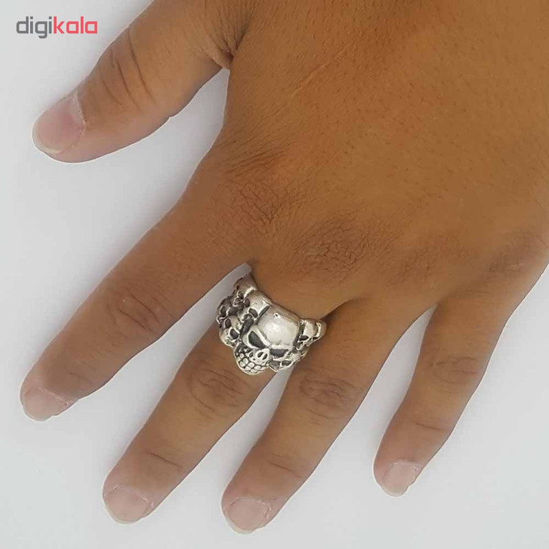 انگشتر مردانه طرح اسکلت کد ES307