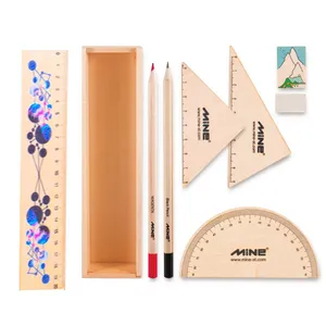 بسته لوازم تحریر ماین  مدل timber set کد 5 -601 مجموعه 9 عددی
