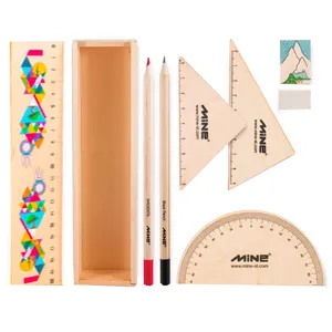 بسته لوازم تحریر ماین مدل timber set  کد 6 -601 مجموعه 9 عددی