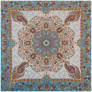 رومیزی ترمه عقیق سنتی یزد طرح افشاری کد 02