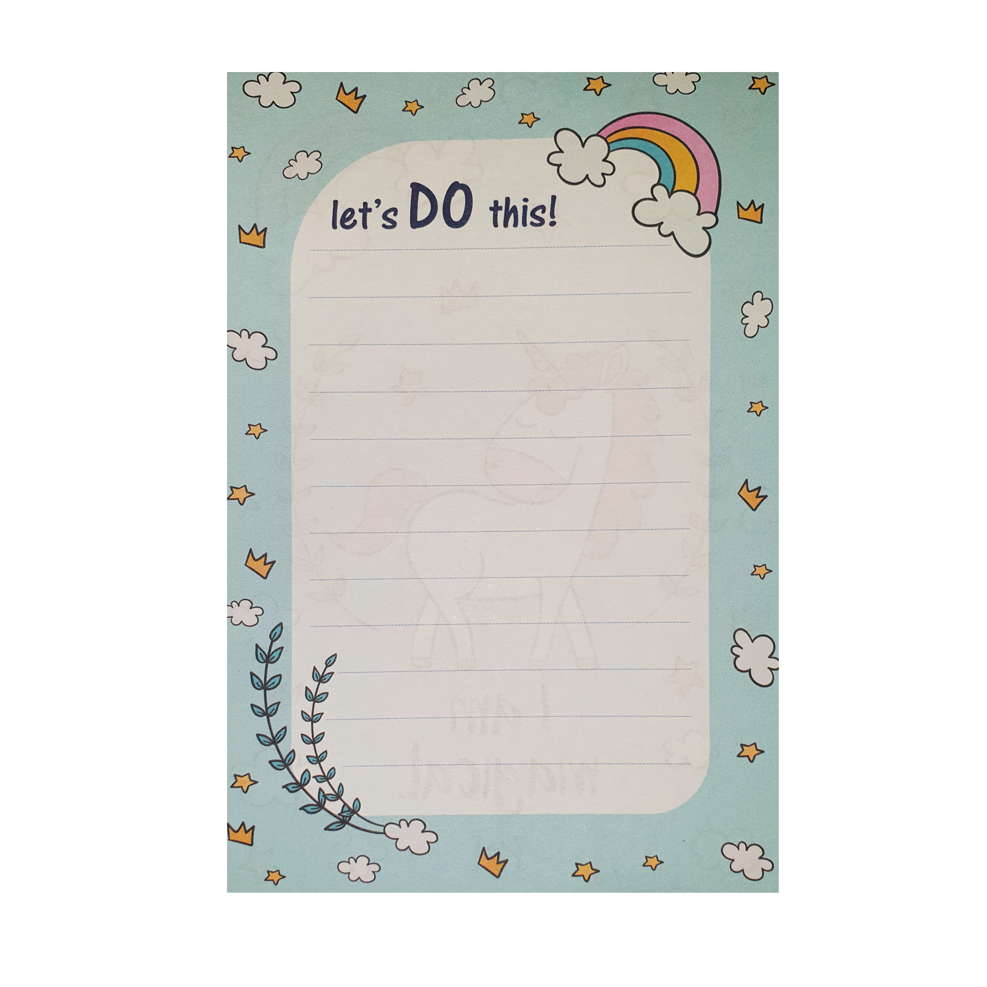 کاغذ یادداشت طرح Unicorn مدل Lets do this کد 111