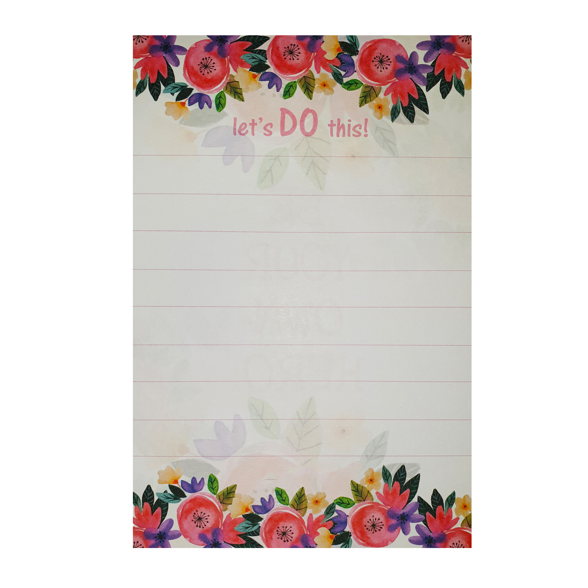 کاغذ یادداشت طرح Flowers مدل Lets do this کد 114