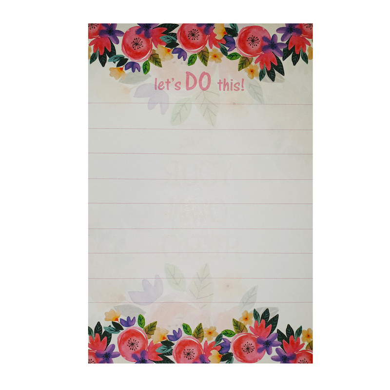 کاغذ یادداشت طرح Flowers مدل Lets do this کد 114
