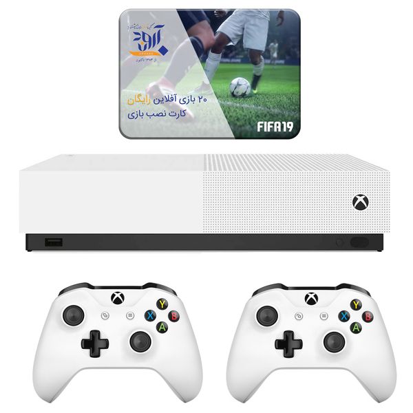 مجموعه کنسول بازی مایکروسافت مدل Xbox One S ALL DIGITAL ظرفیت 1 ترابایت به همراه 20 عدد بازی