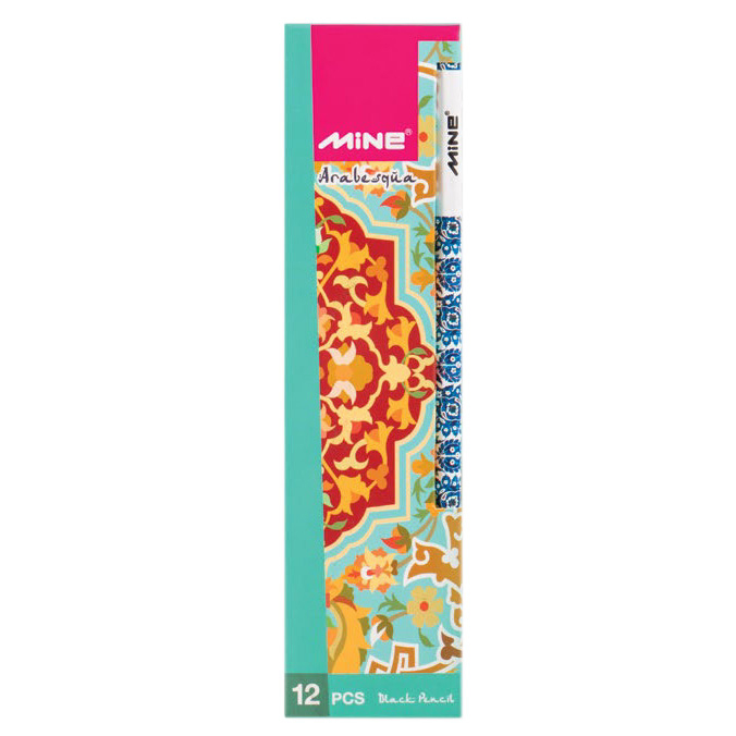 مداد مشکی ماین مدل Arabesqua کد 816 بسته 12 عددی
