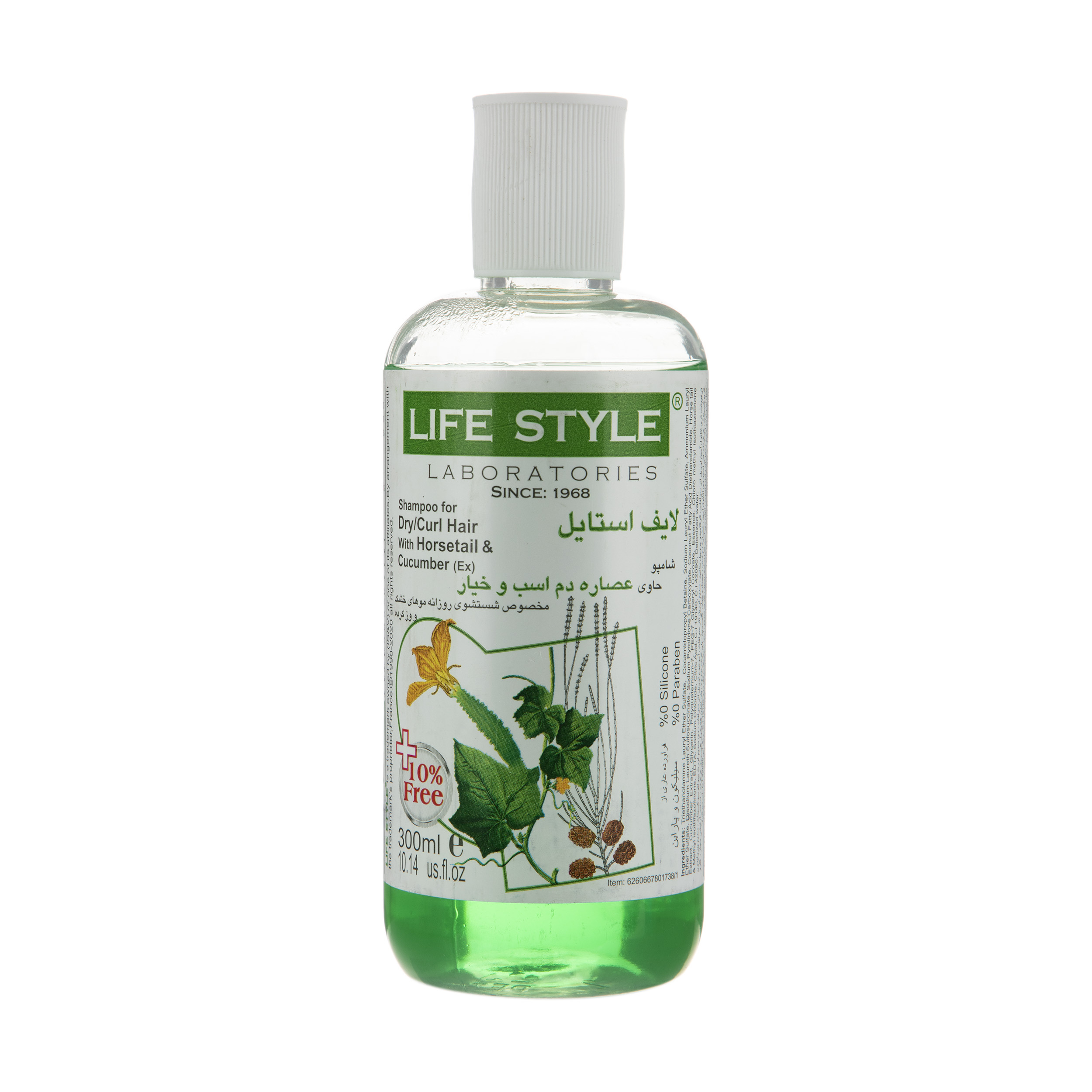 شامپو مو لایف استایل مدل Horsetail And Cucumber حجم 300 میلی لیتر