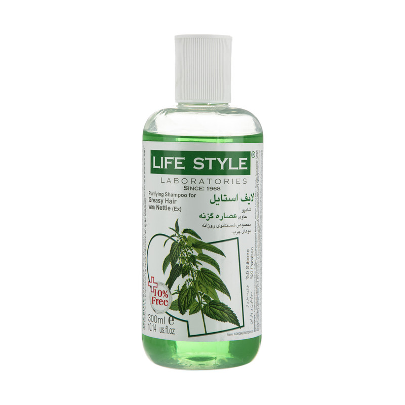 شامپو مو لایف استایل مدل Nettle حجم 300 میلی لیتر