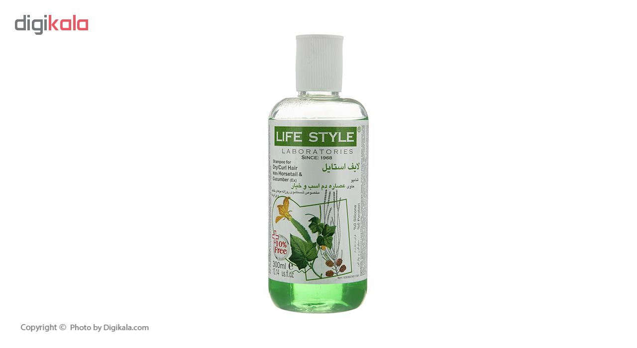 شامپو مو لایف استایل مدل Horsetail And Cucumber حجم 300 میلی لیتر