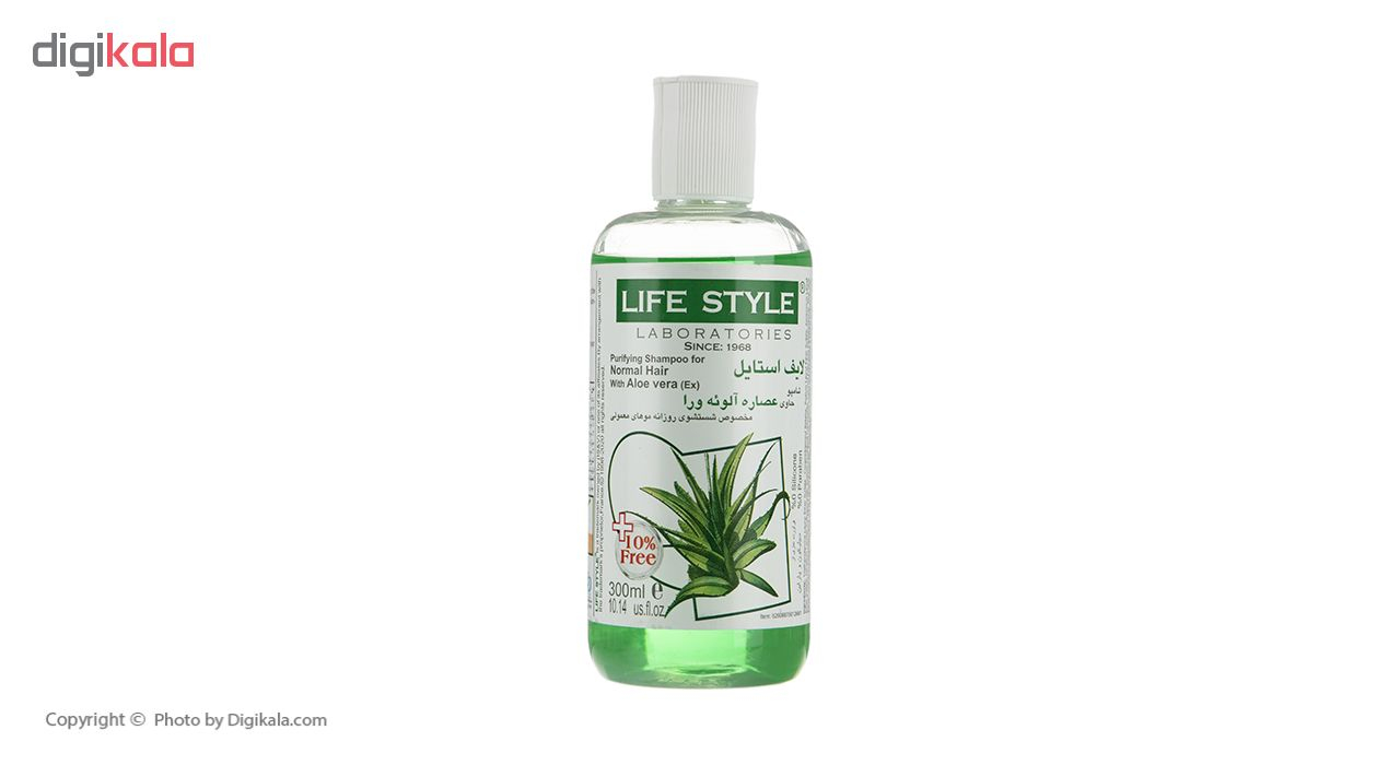 شامپو مو لایف استایل مدل Aloe Vera حجم 300 میلی لیتر