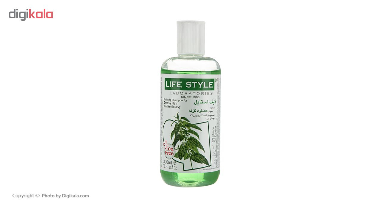 شامپو مو لایف استایل مدل Nettle حجم 300 میلی لیتر