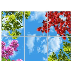 تایل سقفی آسمان مجازی مدل AZ32110 سایز 60*60 سانتی متر مجموعه 6 عددی