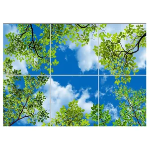 تایل سقفی آسمان مجازی مدل AZ32113 سایز 60*60 سانتی متر مجموعه 6 عددی