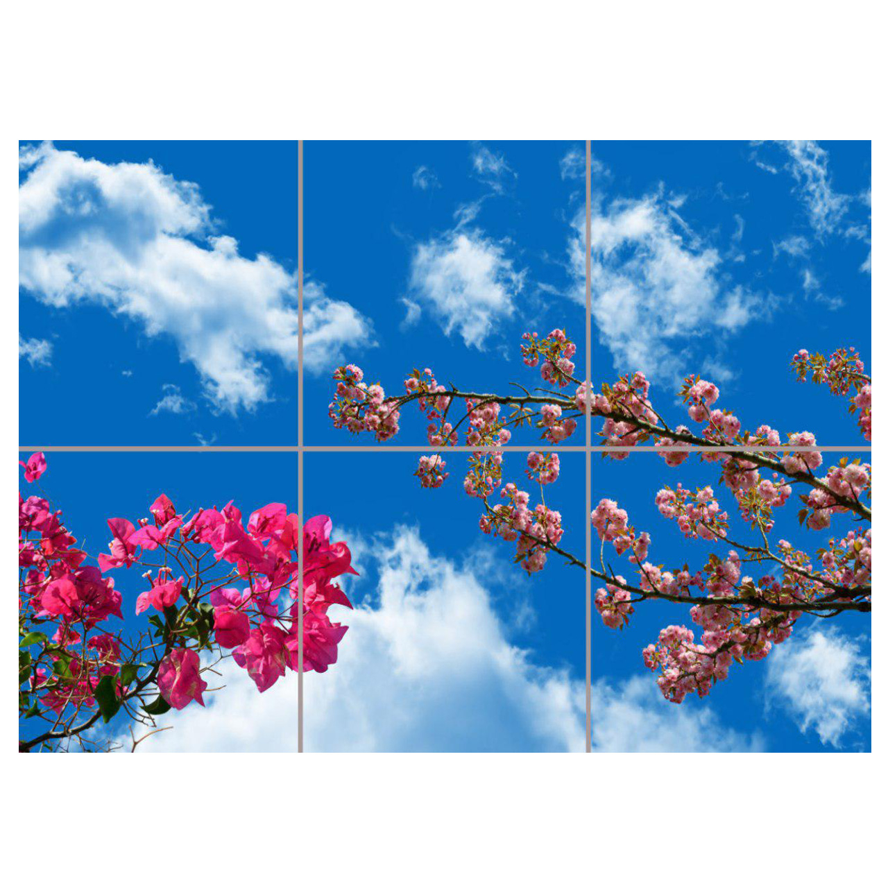 تایل سقفی آسمان مجازی مدل AZ32119 سایز 60*60 سانتی متر مجموعه 6 عددی