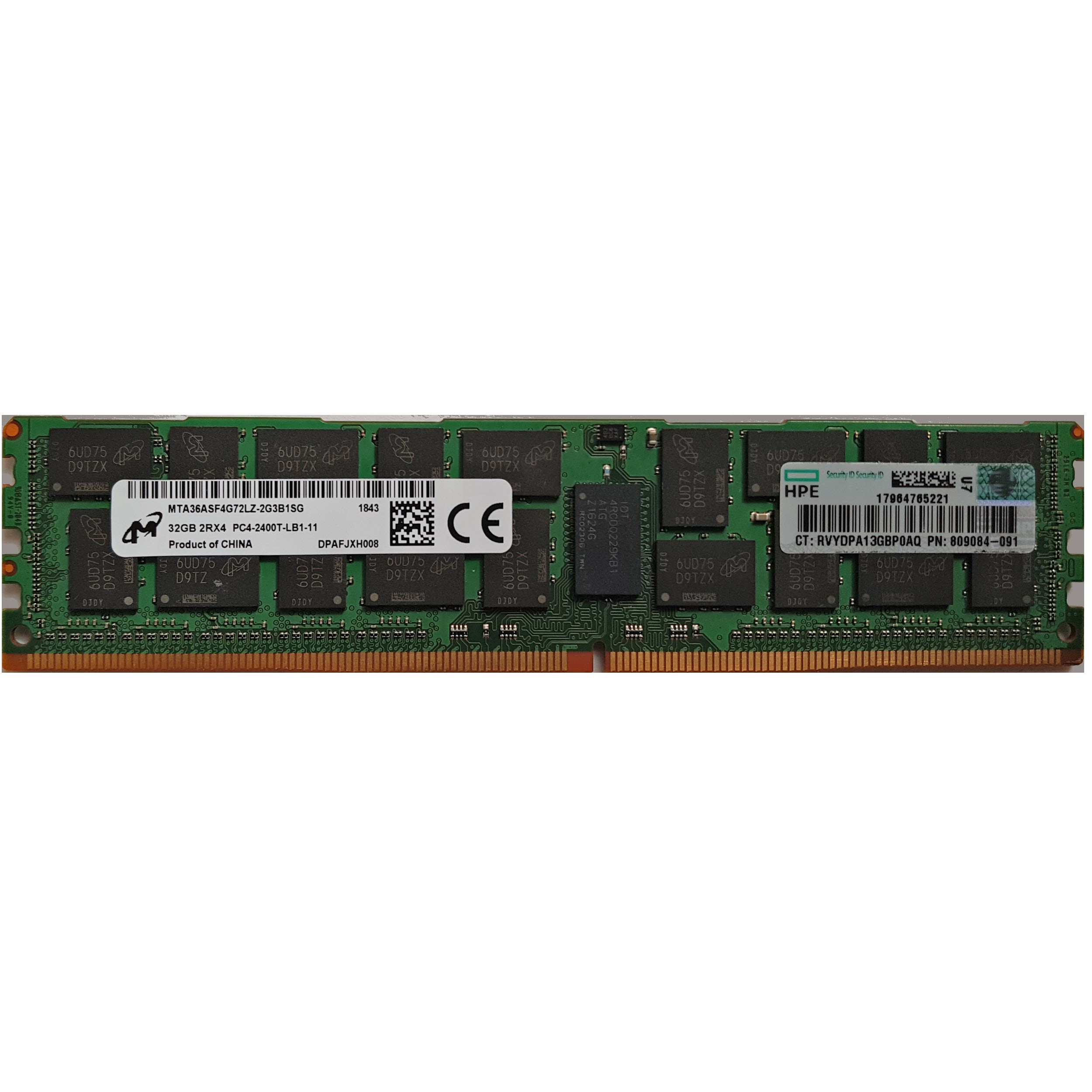 رم سرور DDR4 دوکاناله 2400 مگاهرتز CL17 میکرون مدل MTA36ASF4G72LZ ظرفیت 32 گیگابایت