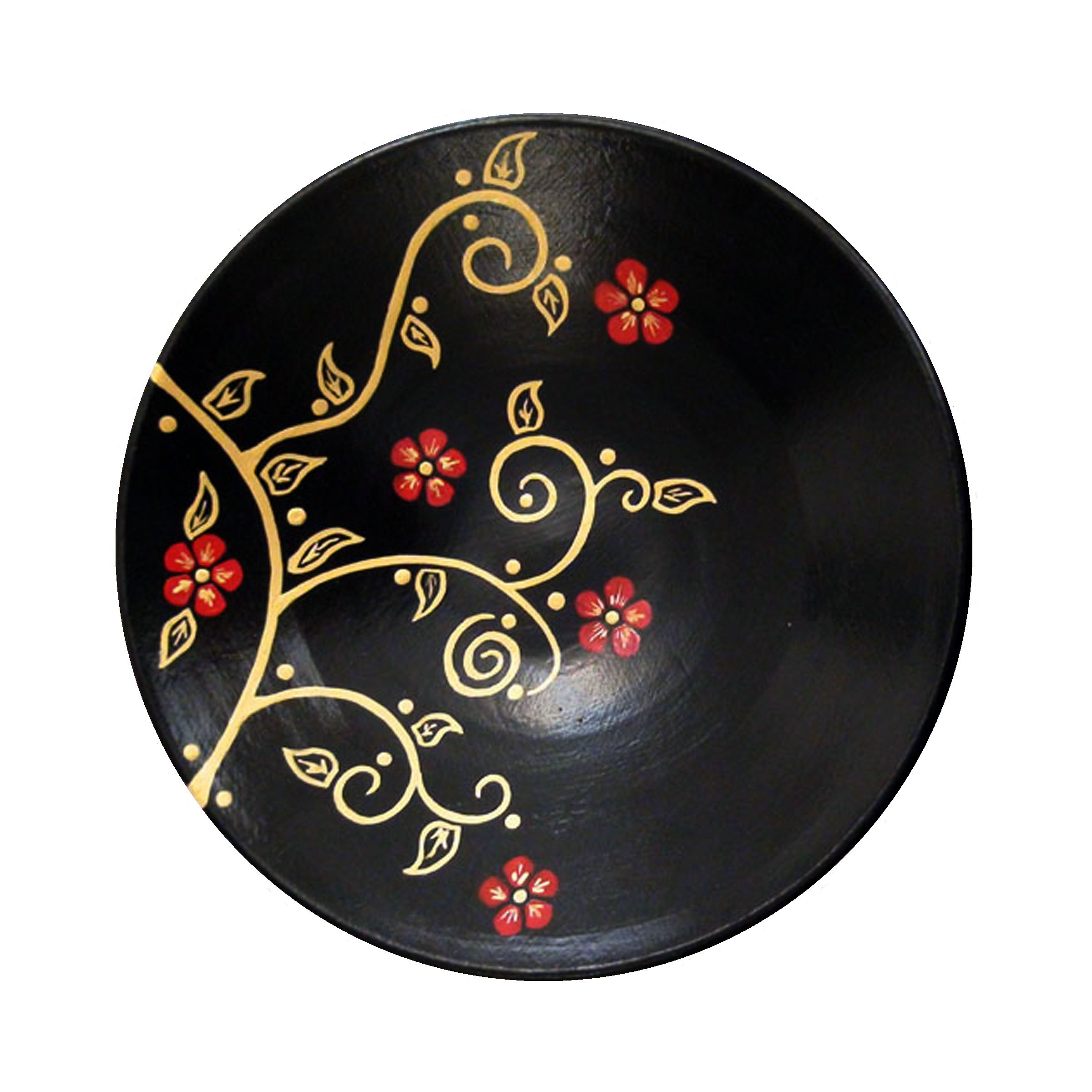 بشقاب سفالی طرح شاخه زرین  کد  S 017