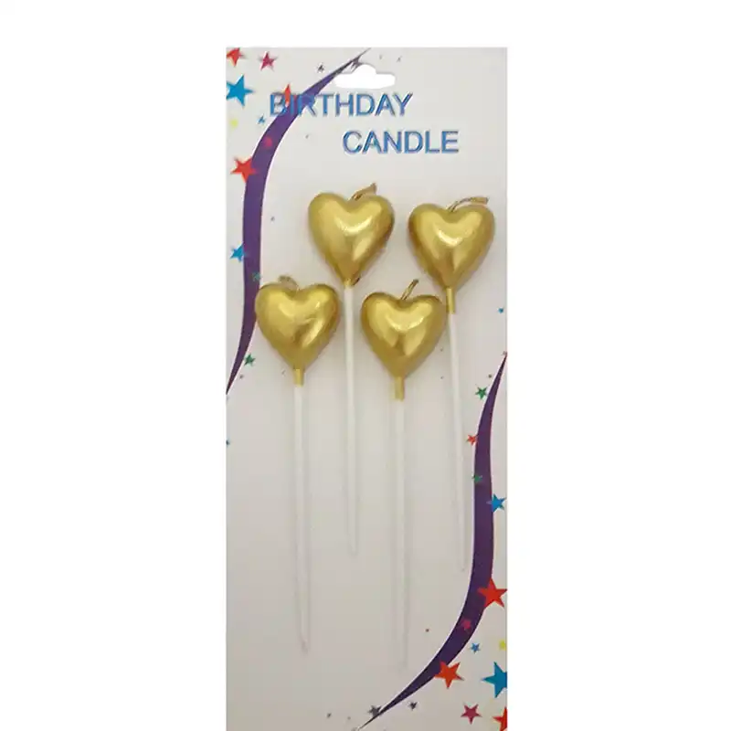 شمع تولد طرح قلب کد 22 بسته 4عددی
