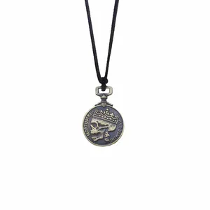 گردنبند مردانه طرح اسکلت کد PE 1048