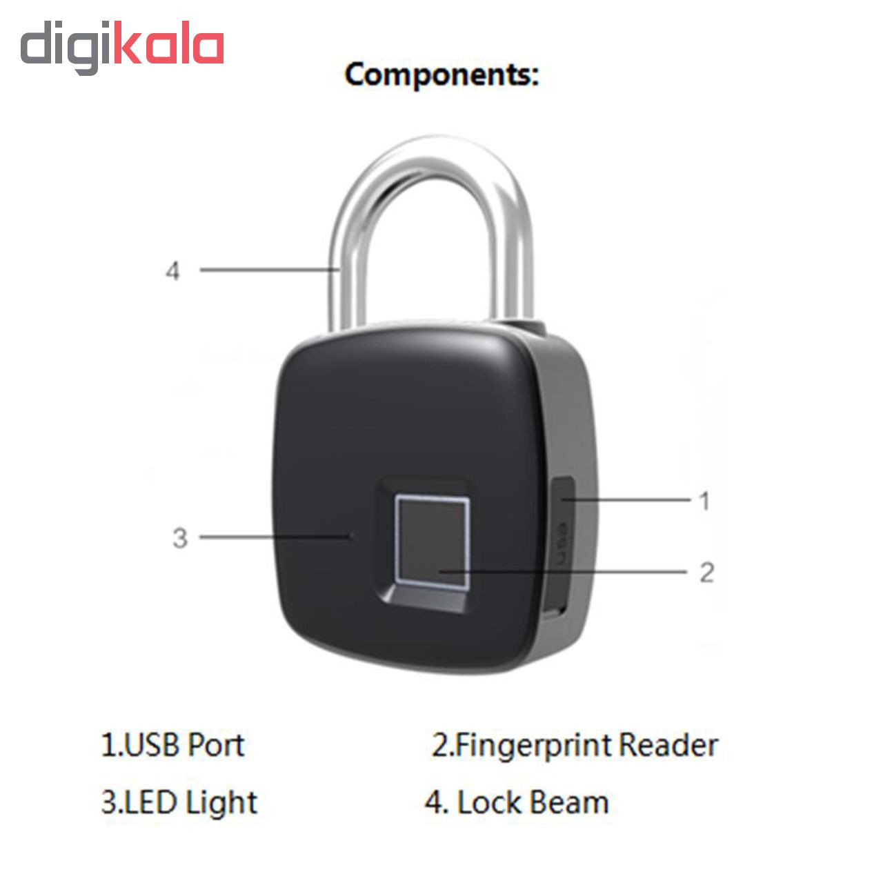 قفل آویز هوشمند مدل P3