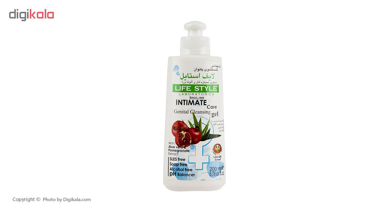 ژل بهداشتی بانوان لایف استایل مدل Pomegranate حجم 200 میلی لیتر