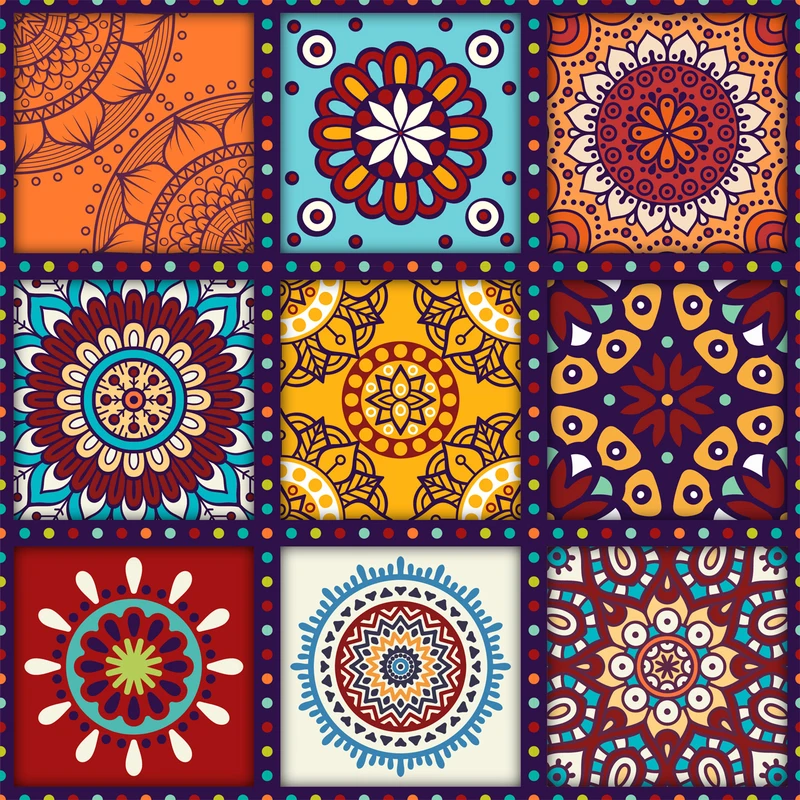 استیکر کاشی طرح زرشکام بسته 10 عددی