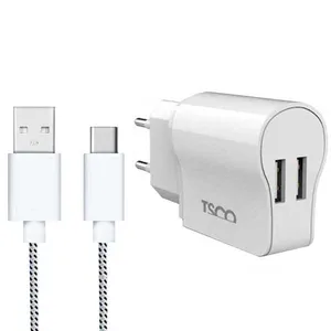شارژر دیواری تسکو مدل TTC 48 به همراه کابل تبدیل microUSB