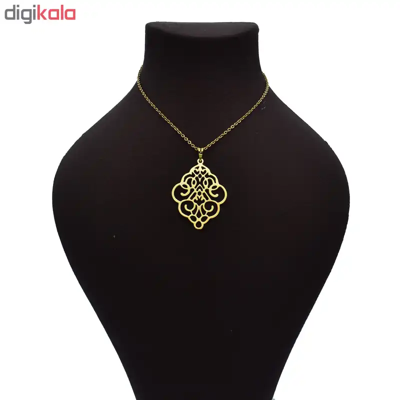 گردنبند طلا 18 عیار زنانه آرشا گالری طرح اسلیمی کد 334A2445