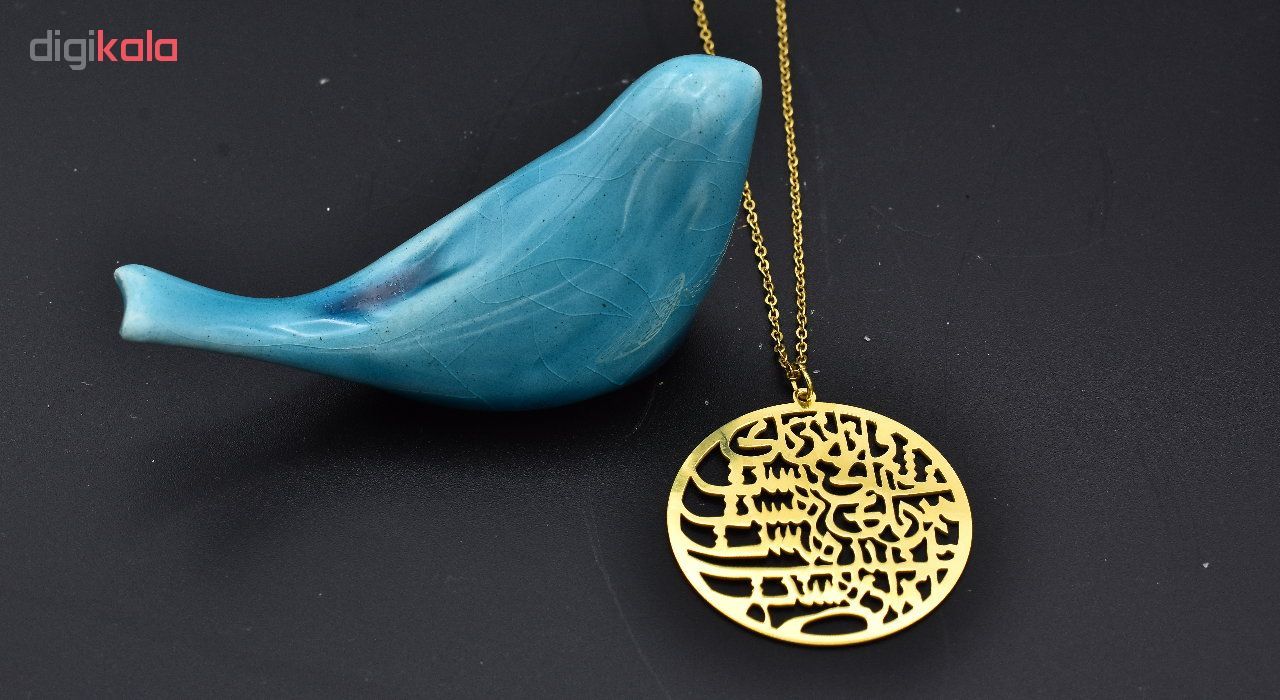 گردنبند طلا 18 عیار زنانه آرشا گالری طرح شعر اسلیمی کد 333A2446 -  - 3