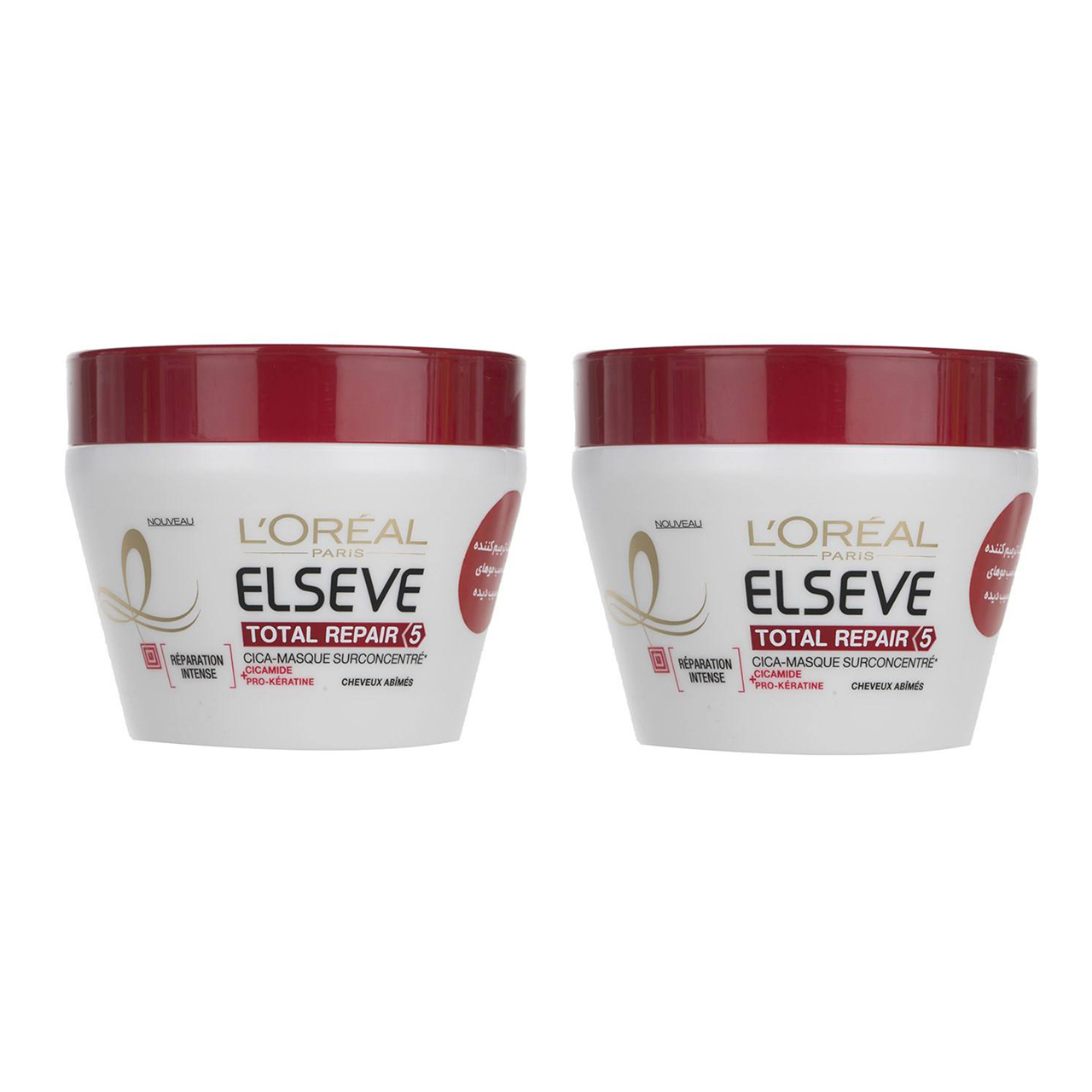 ماسک مو لورآل سری Elseve مدل TOTAL REPAIR 5حجم 300 میلی لیتر مجموعه 2 عددی
