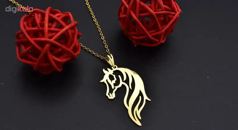 گردنبند طلا 18 عیار زنانه آرشا گالری طرح اسب کد 327A2452