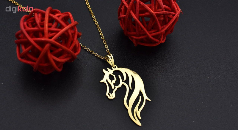 گردنبند طلا 18 عیار زنانه آرشا گالری طرح اسب کد 327A2452