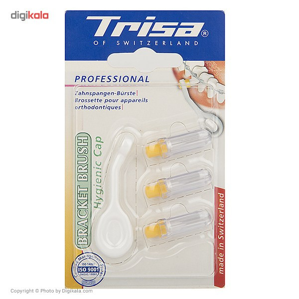 مسواک بین دندانی تریزا مدل Bracket Brush به همراه درپوش بسته 3 عددی مسواک بین دندانی تریزا مدل Bracket Brush به همراه درپوش بسته 3 عددی
