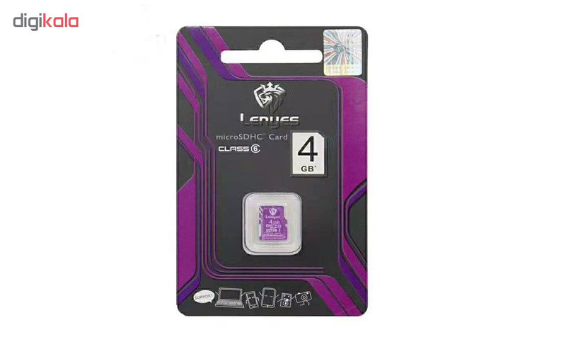 کارت حافظه microSDHC لنیز مدل LPD10905 کلاس 10 استاندارد U1 سرعت 80MBps ظرفیت 4 گیگابایت