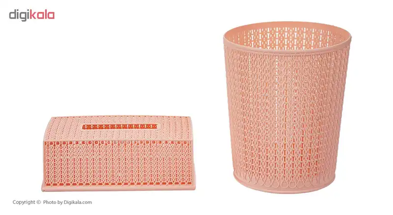 ست سطل و جا دستمال کاغذی مدل 003
