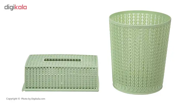 ست سطل و جا دستمال کاغذی مدل 003